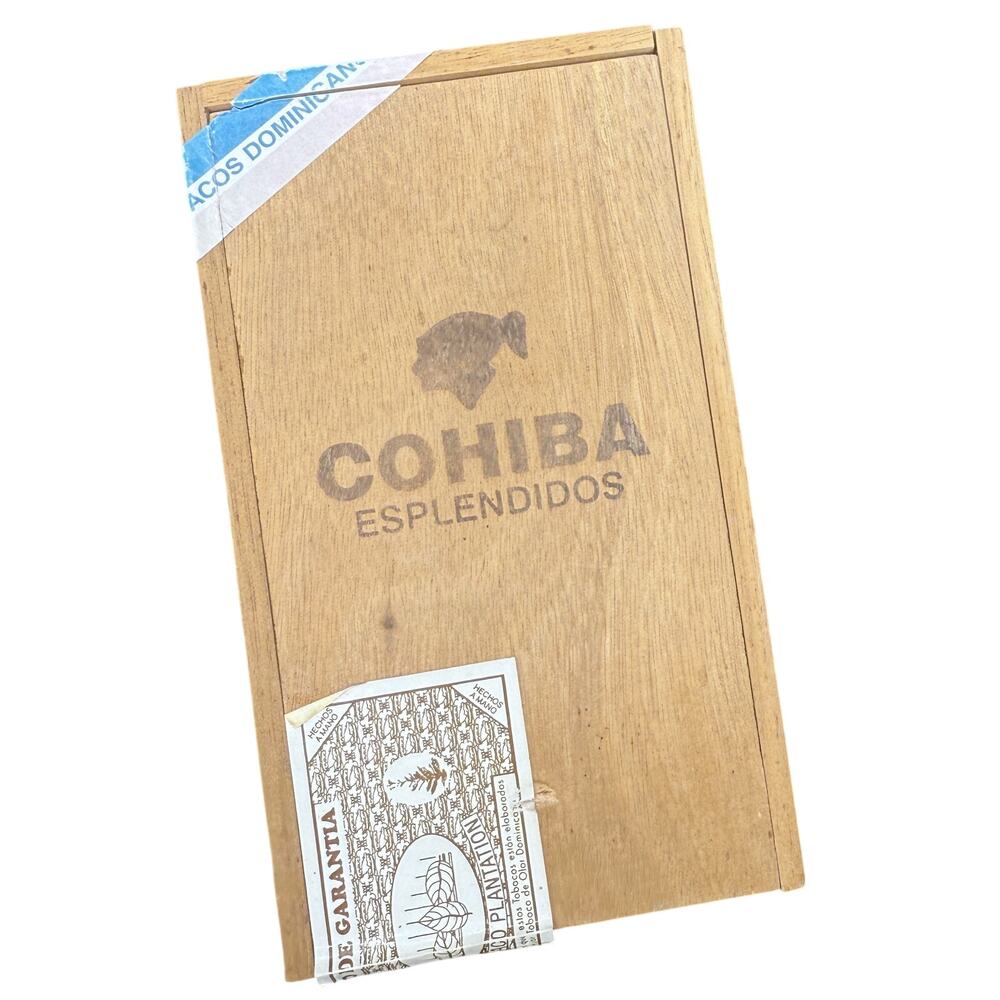 🚬 Cohiba Esplendidos Wooden Cigar Box Churchill 25 Vintage Humidor Style